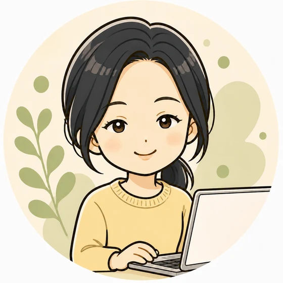 パソコンでホームページを制作する、むかいまさみのイラスト
